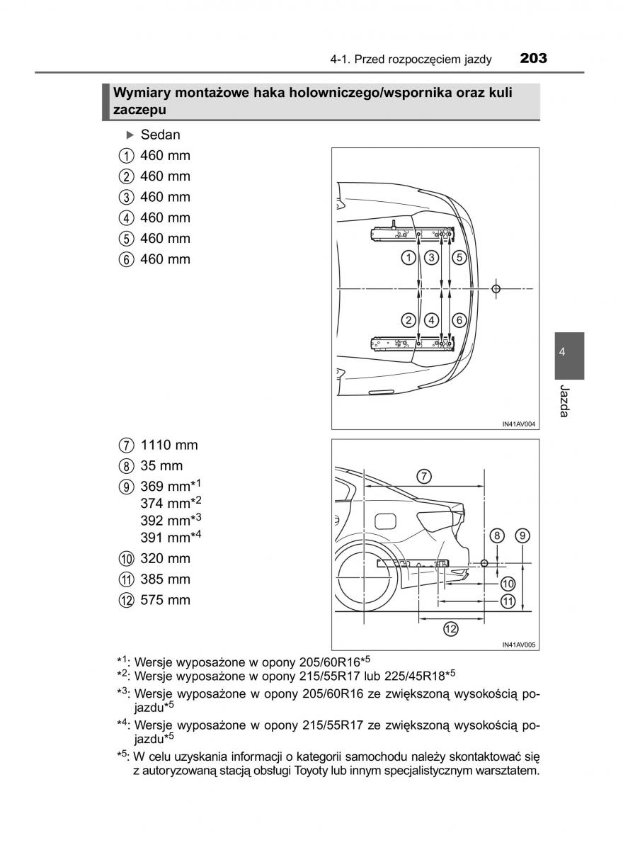 Toyota Avensis IV 4 instrukcja obslugi / page 203