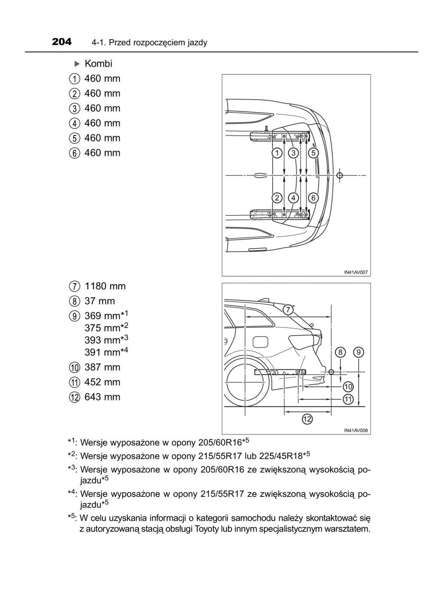 Toyota Avensis IV 4 instrukcja obslugi / page 204