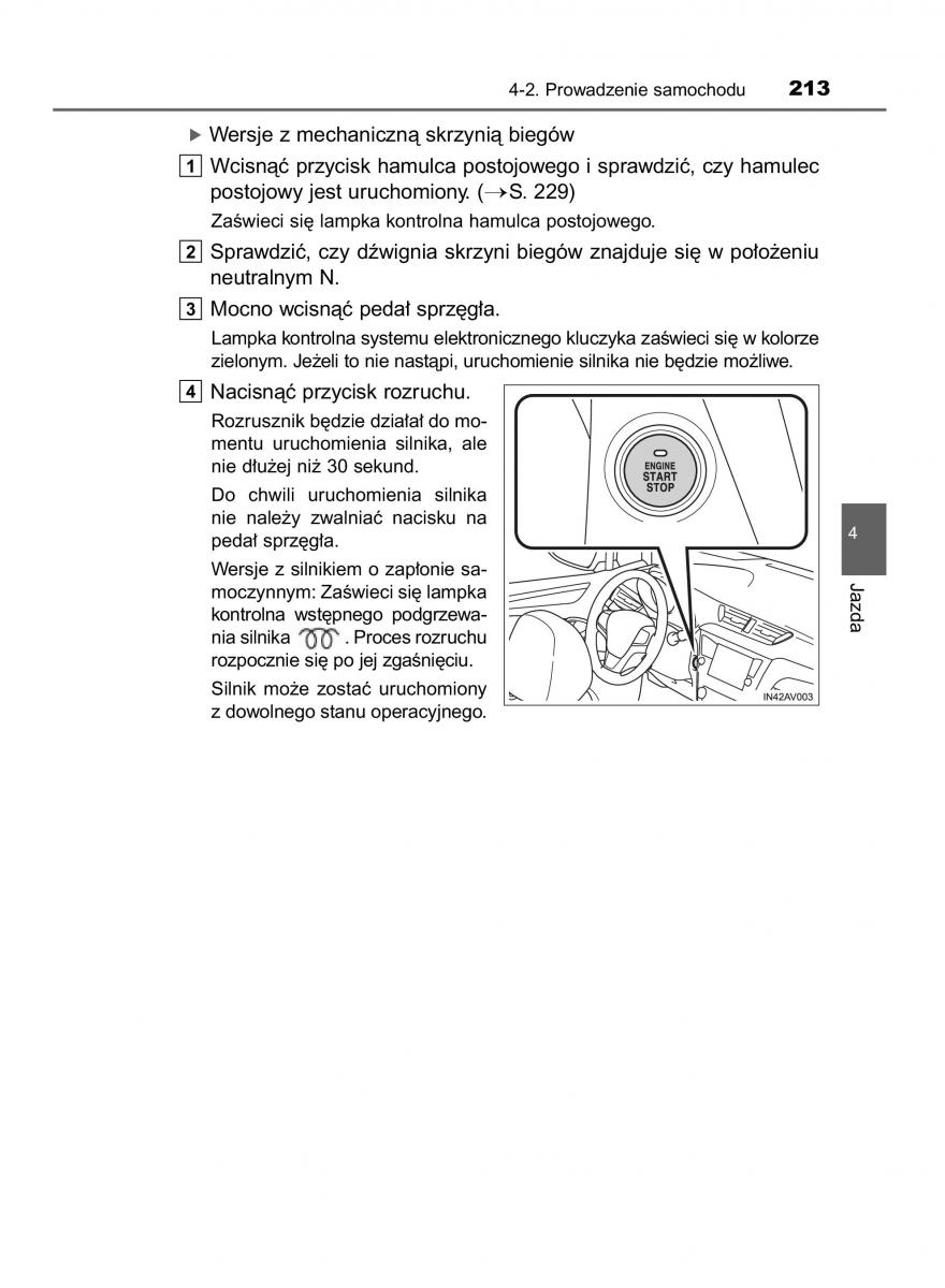 Toyota Avensis IV 4 instrukcja obslugi / page 213