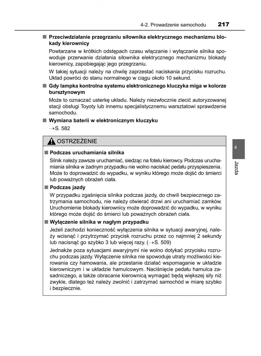 Toyota Avensis IV 4 instrukcja obslugi / page 217