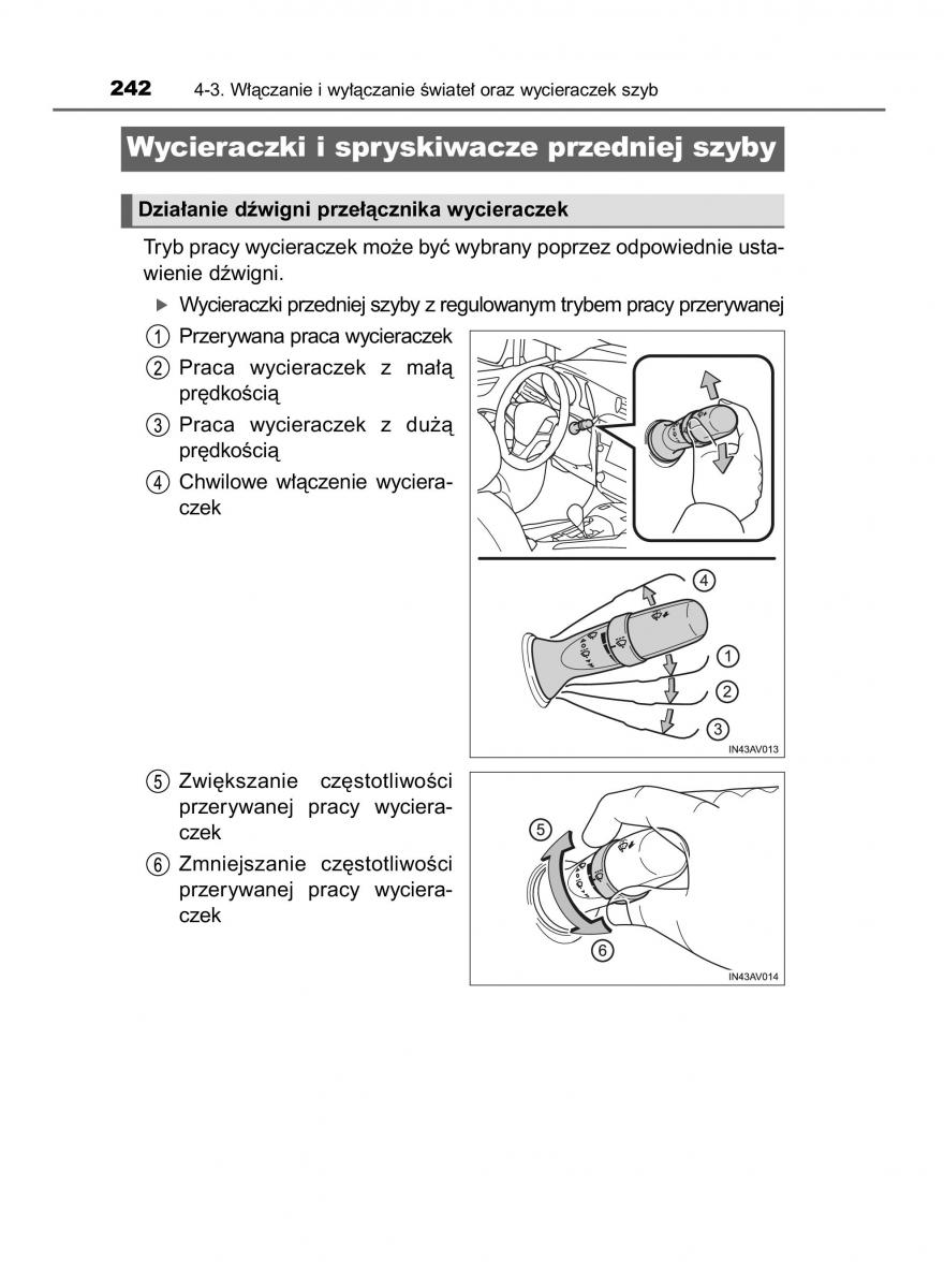 Toyota Avensis IV 4 instrukcja obslugi / page 242