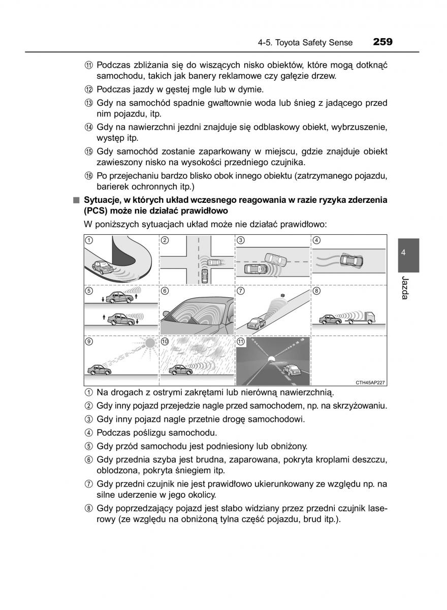 Toyota Avensis IV 4 instrukcja obslugi / page 259