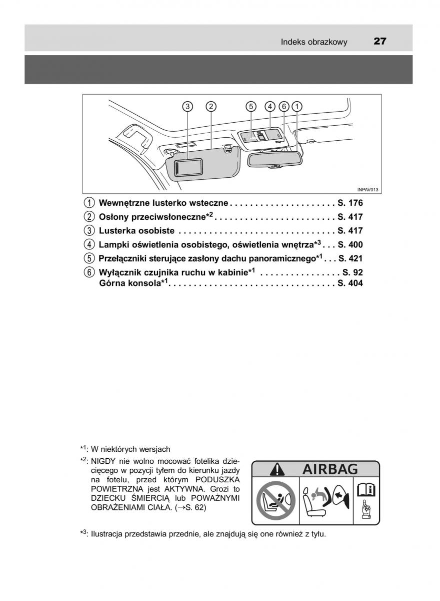 Toyota Avensis IV 4 instrukcja obslugi / page 27