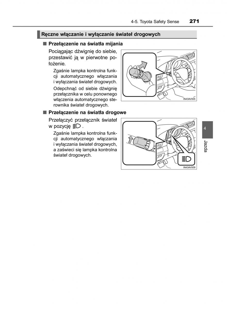 Toyota Avensis IV 4 instrukcja obslugi / page 271