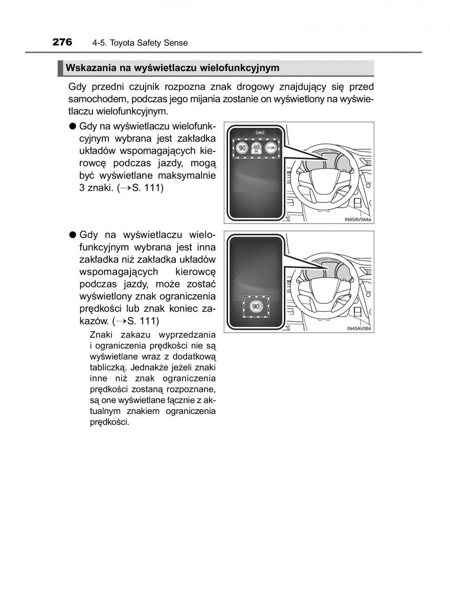 Toyota Avensis IV 4 instrukcja obslugi / page 276