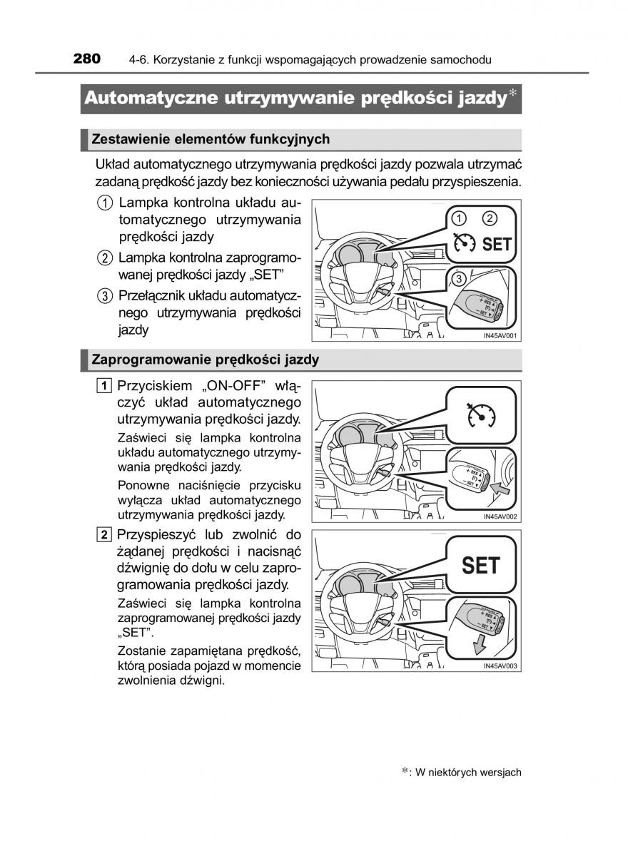 Toyota Avensis IV 4 instrukcja obslugi / page 280