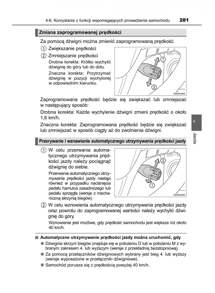 Toyota Avensis IV 4 instrukcja obslugi / page 281