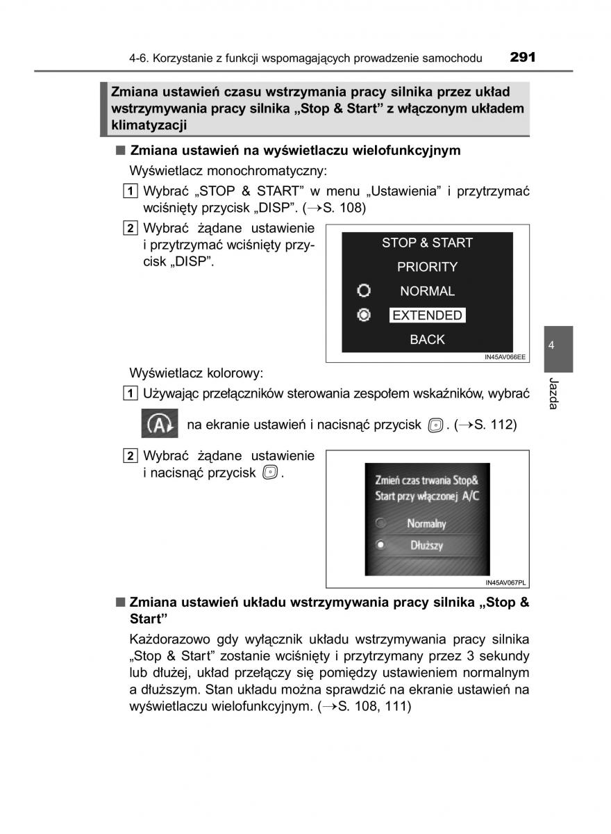 Toyota Avensis IV 4 instrukcja obslugi / page 291