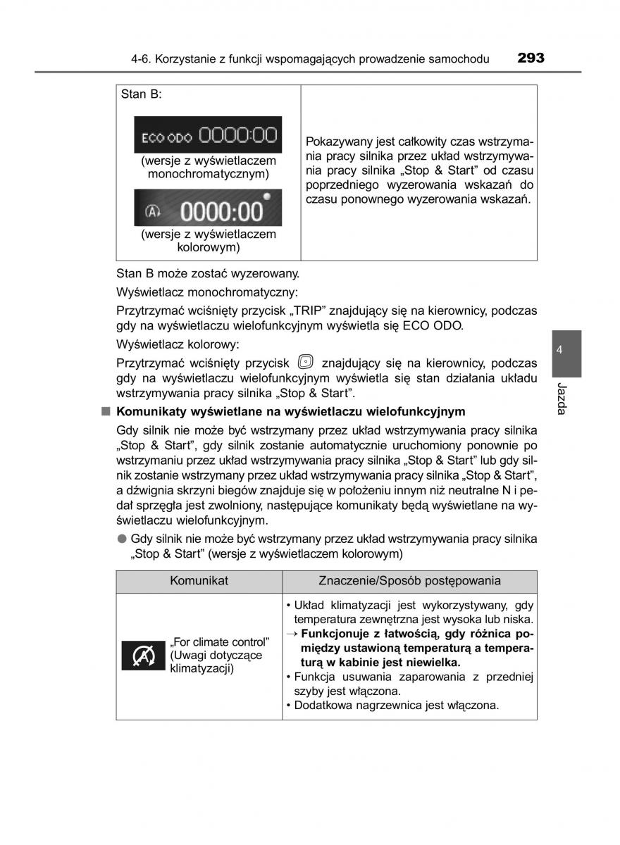 Toyota Avensis IV 4 instrukcja obslugi / page 293