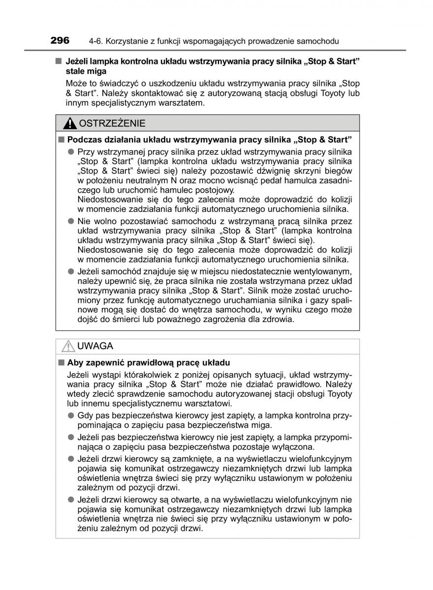 Toyota Avensis IV 4 instrukcja obslugi / page 296