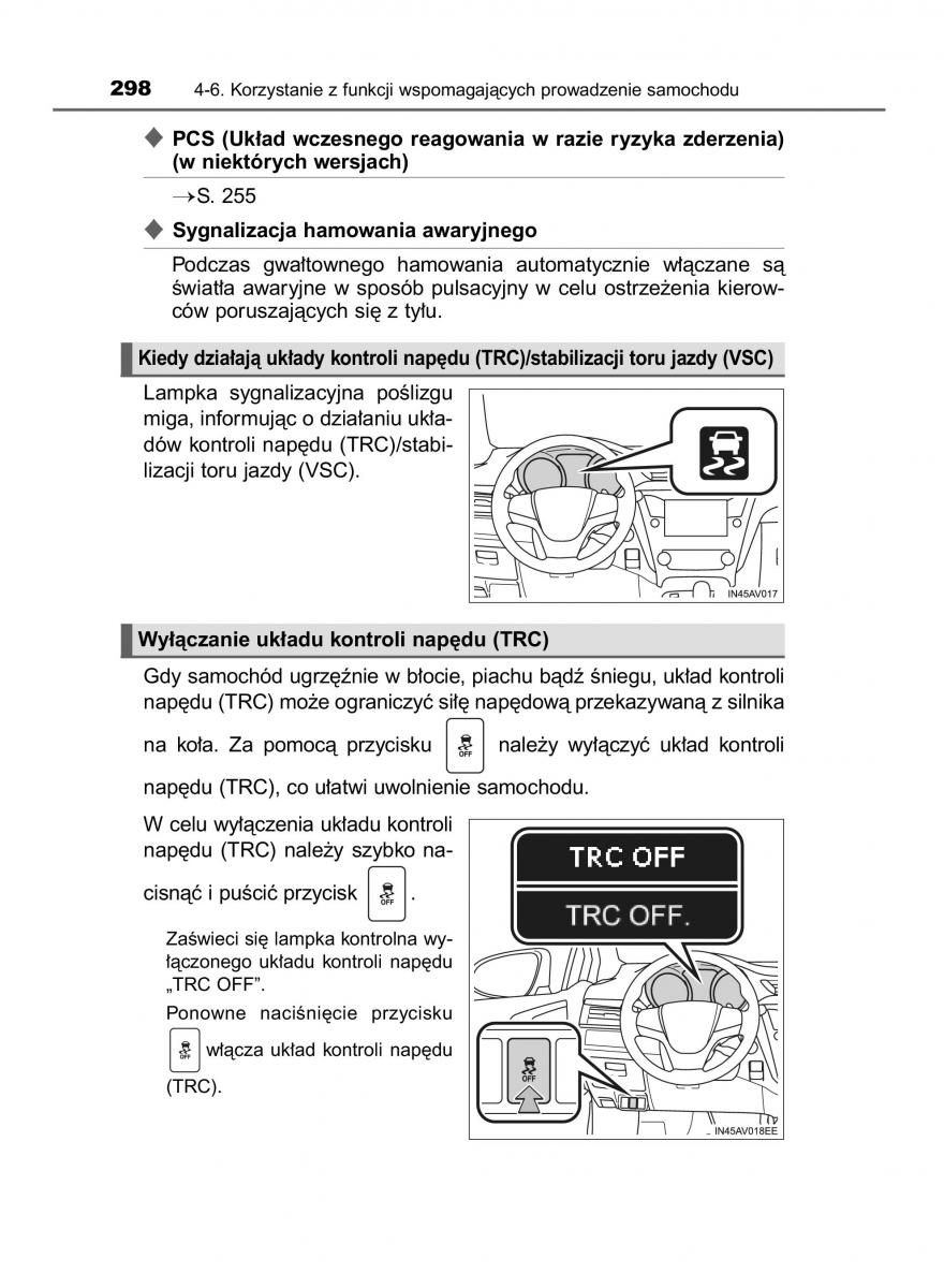 Toyota Avensis IV 4 instrukcja obslugi / page 298