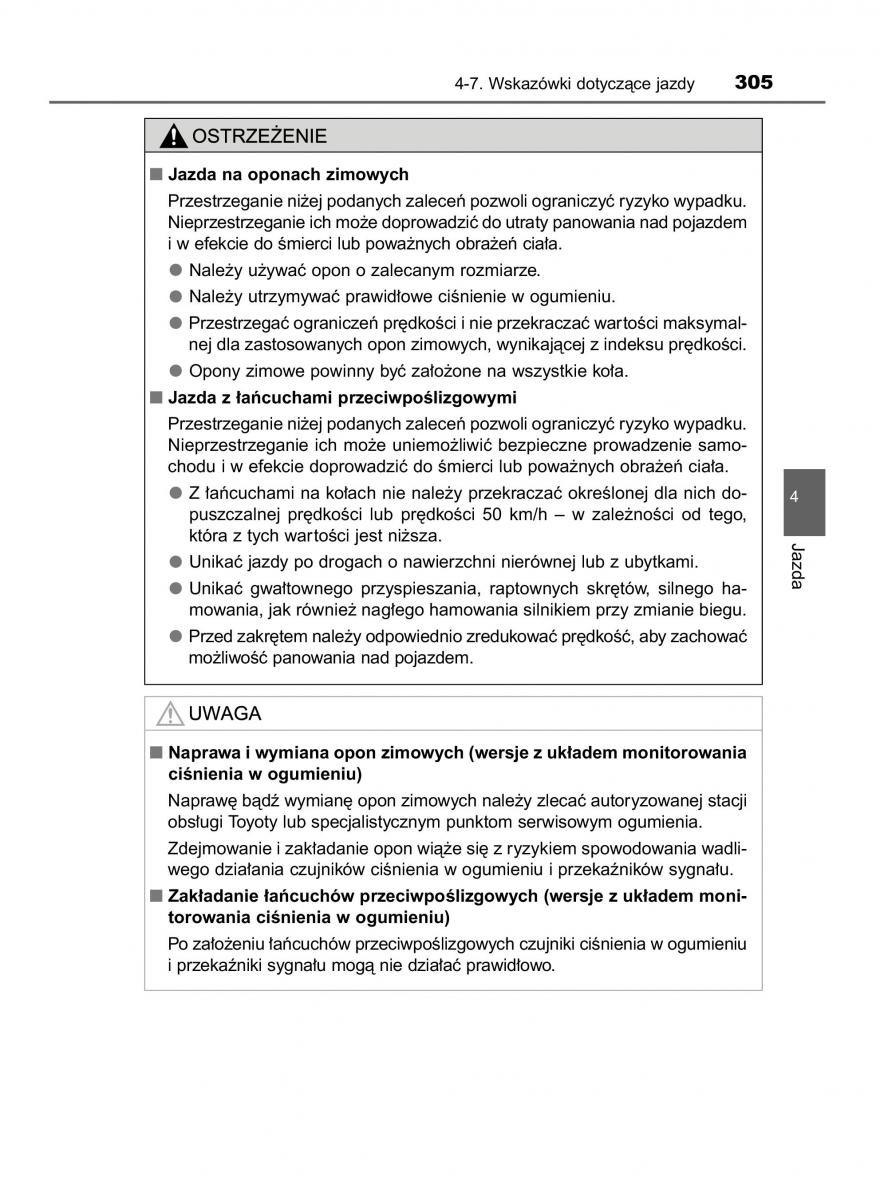 Toyota Avensis IV 4 instrukcja obslugi / page 305