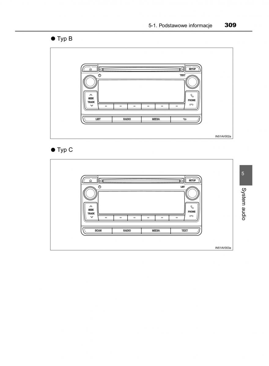 Toyota Avensis IV 4 instrukcja obslugi / page 309