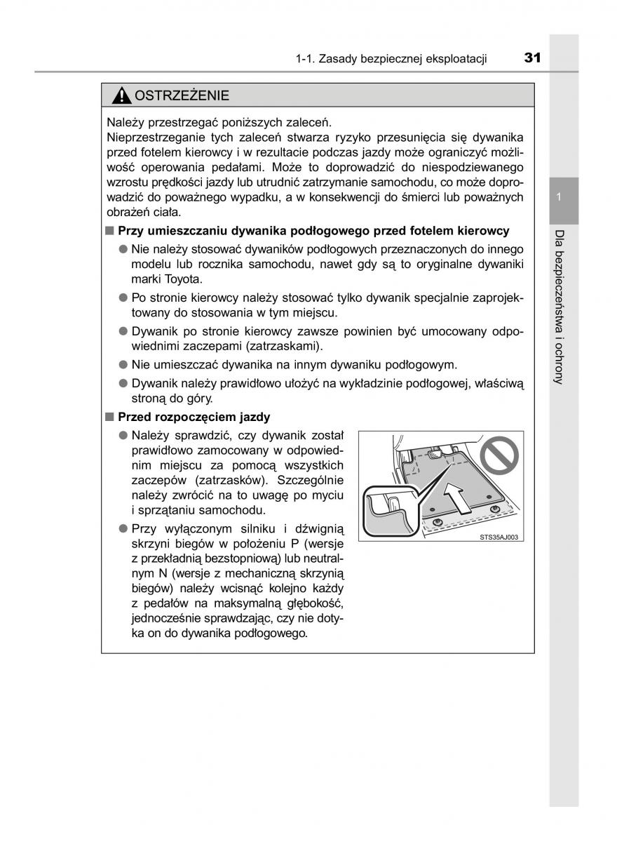 Toyota Avensis IV 4 instrukcja obslugi / page 31