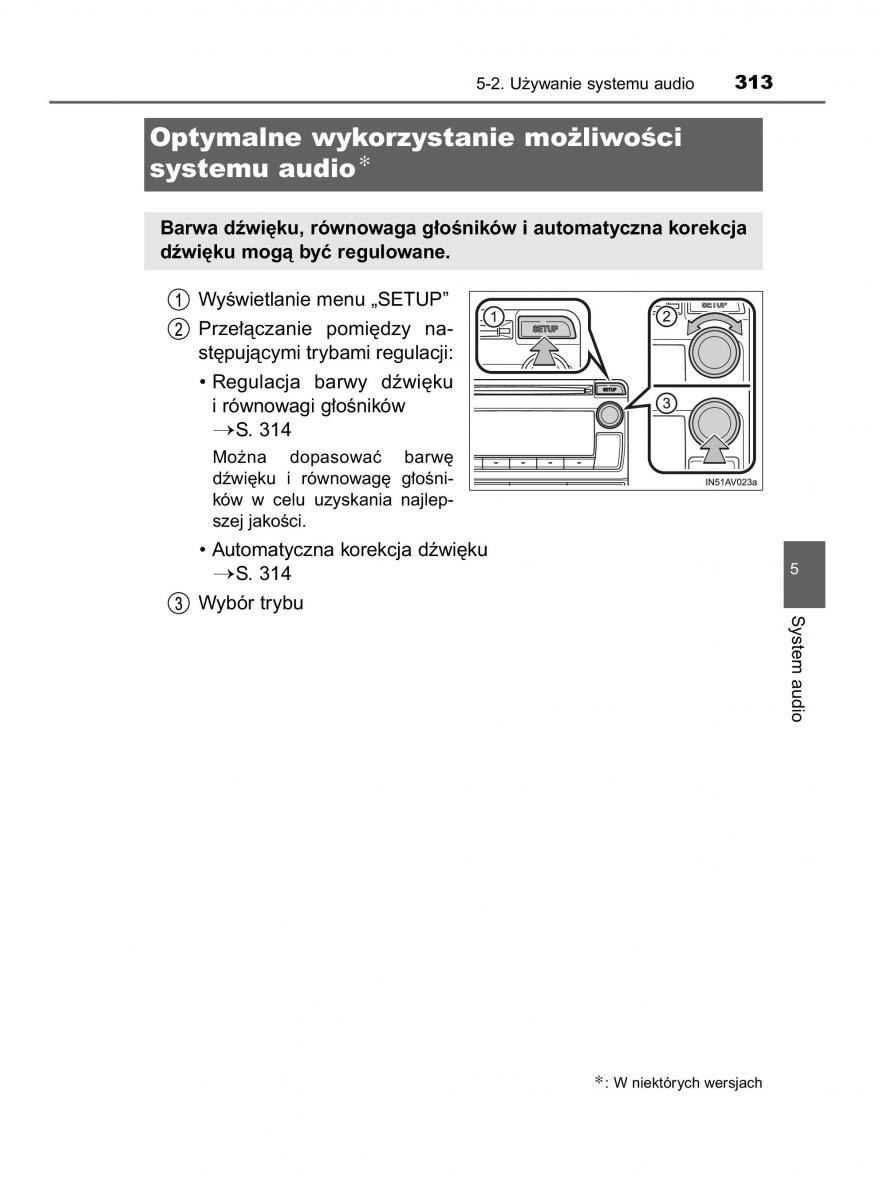 Toyota Avensis IV 4 instrukcja obslugi / page 313