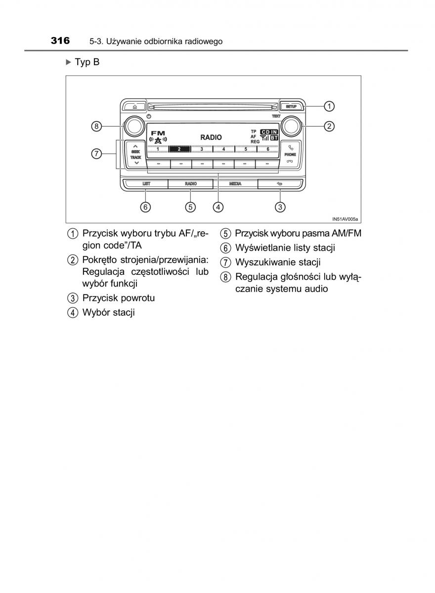 Toyota Avensis IV 4 instrukcja obslugi / page 316