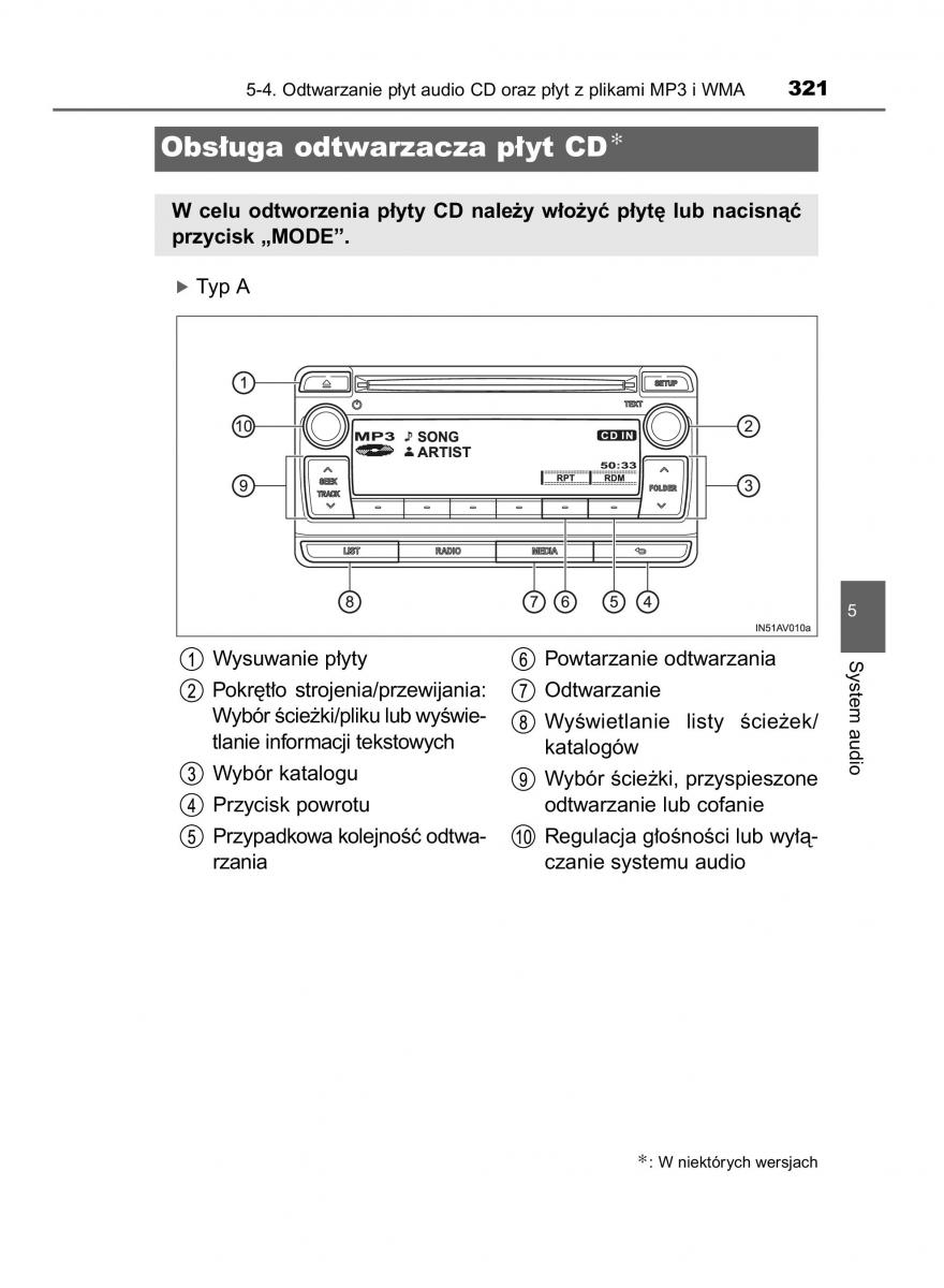 Toyota Avensis IV 4 instrukcja obslugi / page 321