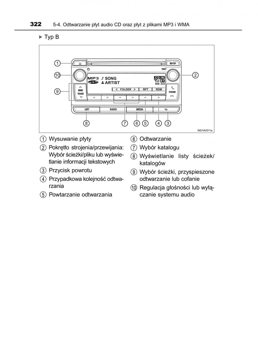 Toyota Avensis IV 4 instrukcja obslugi / page 322