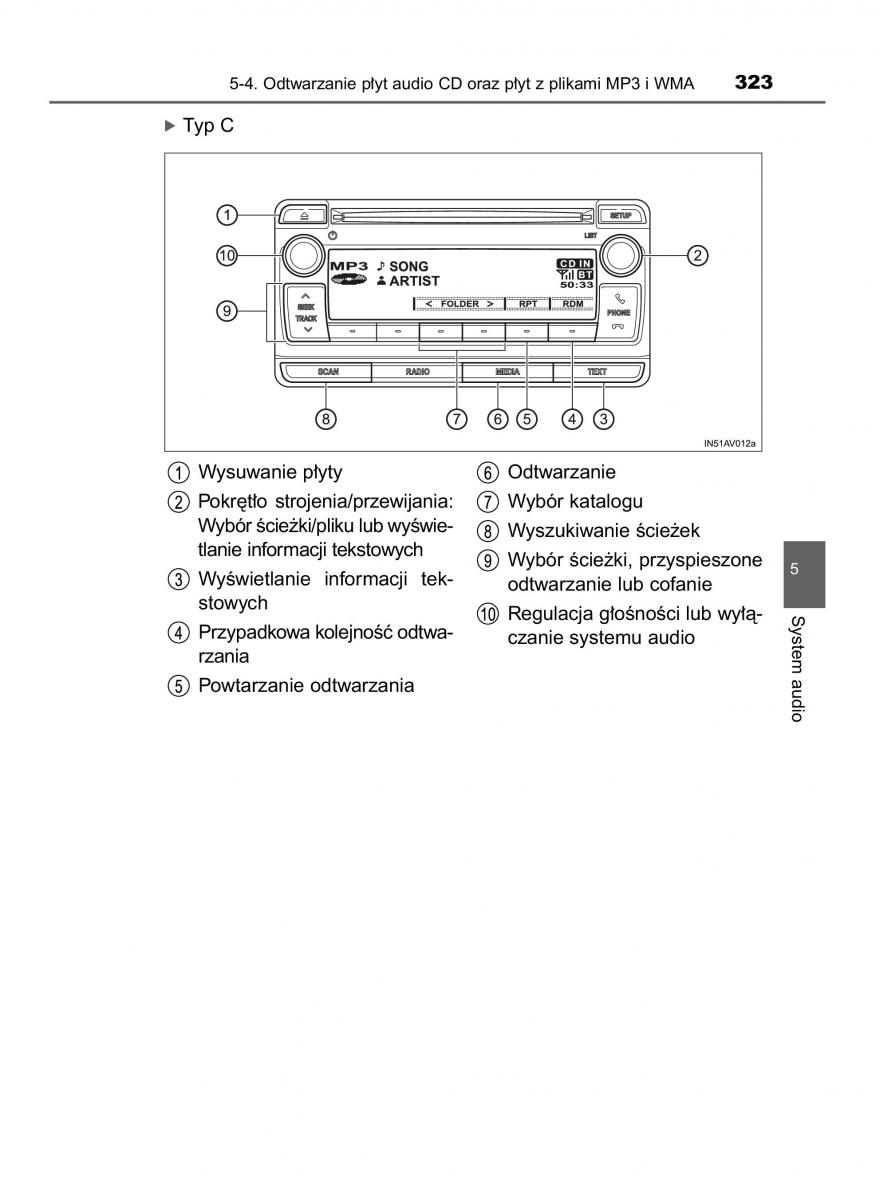 Toyota Avensis IV 4 instrukcja obslugi / page 323