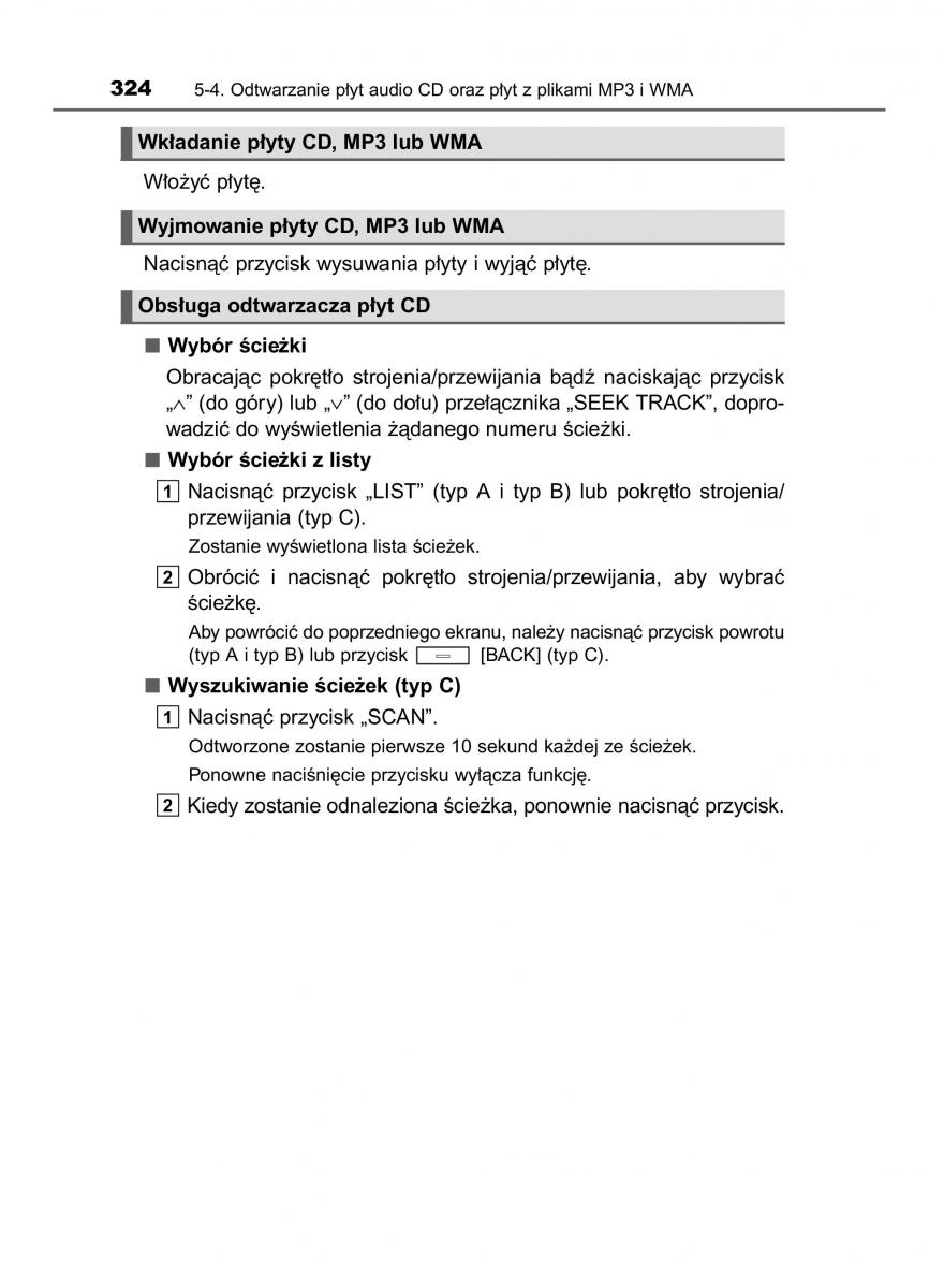 Toyota Avensis IV 4 instrukcja obslugi / page 324