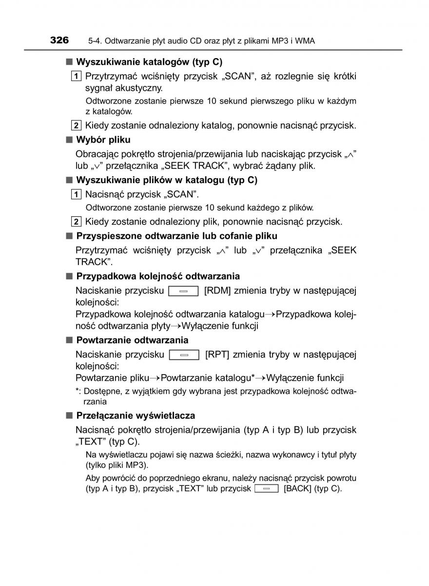 Toyota Avensis IV 4 instrukcja obslugi / page 326