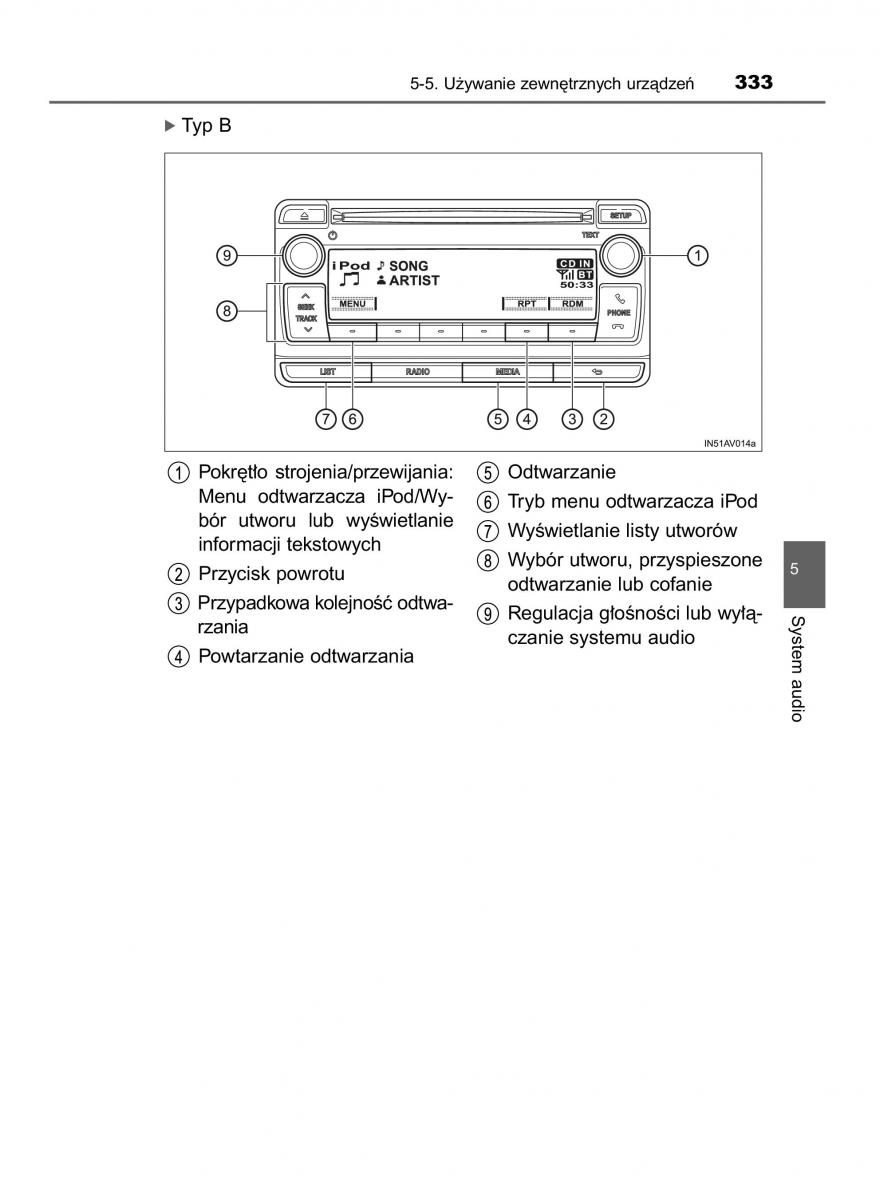 Toyota Avensis IV 4 instrukcja obslugi / page 333