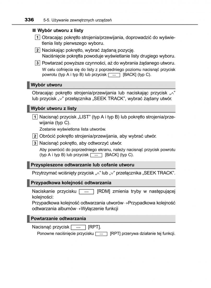 Toyota Avensis IV 4 instrukcja obslugi / page 336