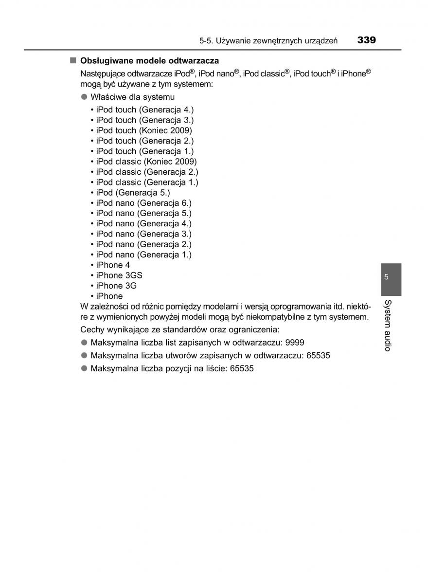 Toyota Avensis IV 4 instrukcja obslugi / page 339