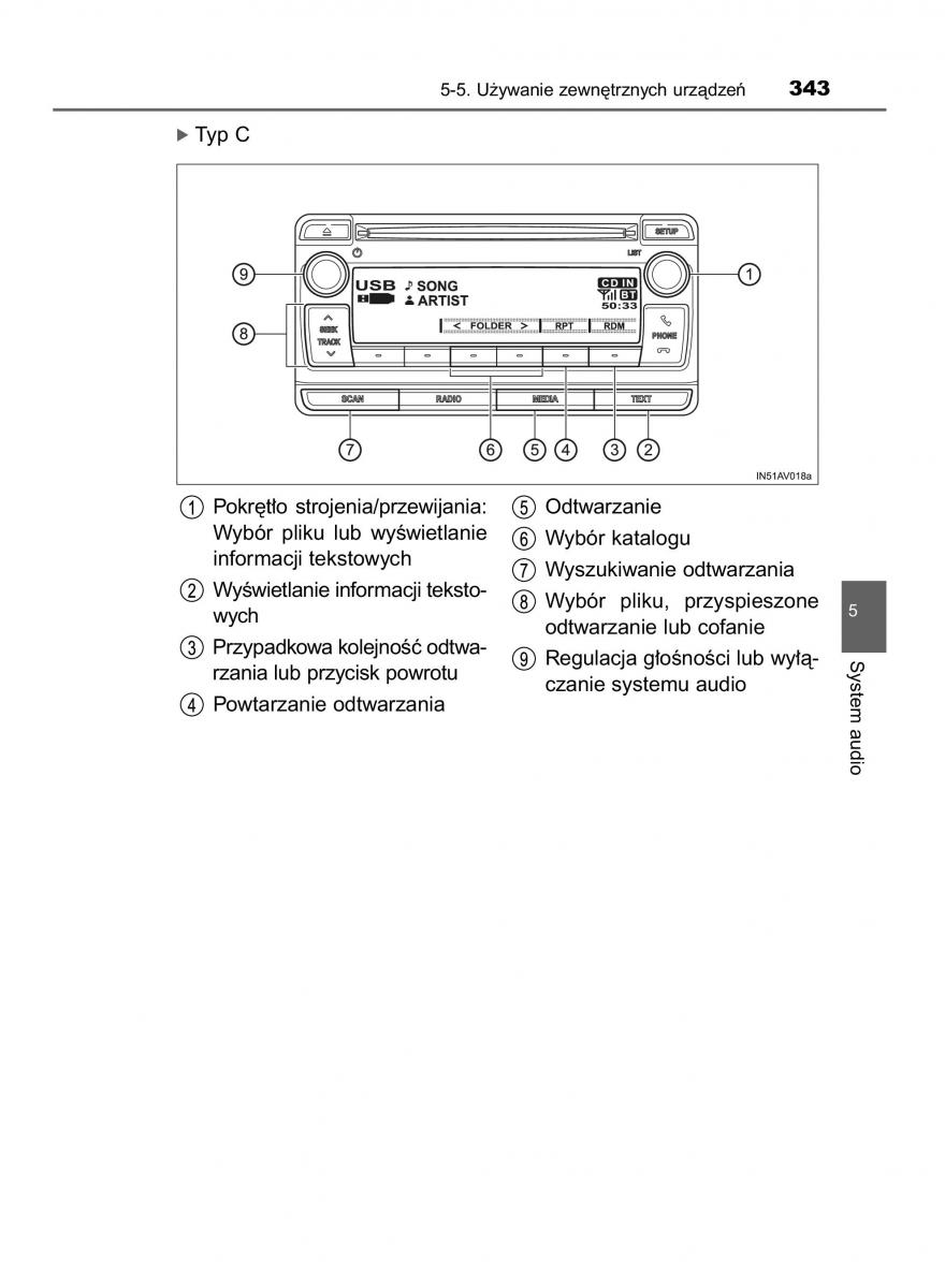 Toyota Avensis IV 4 instrukcja obslugi / page 343