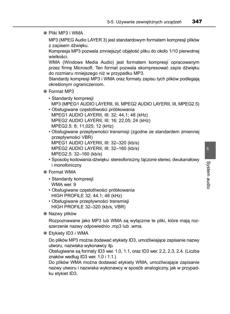 Toyota Avensis IV 4 instrukcja obslugi / page 347