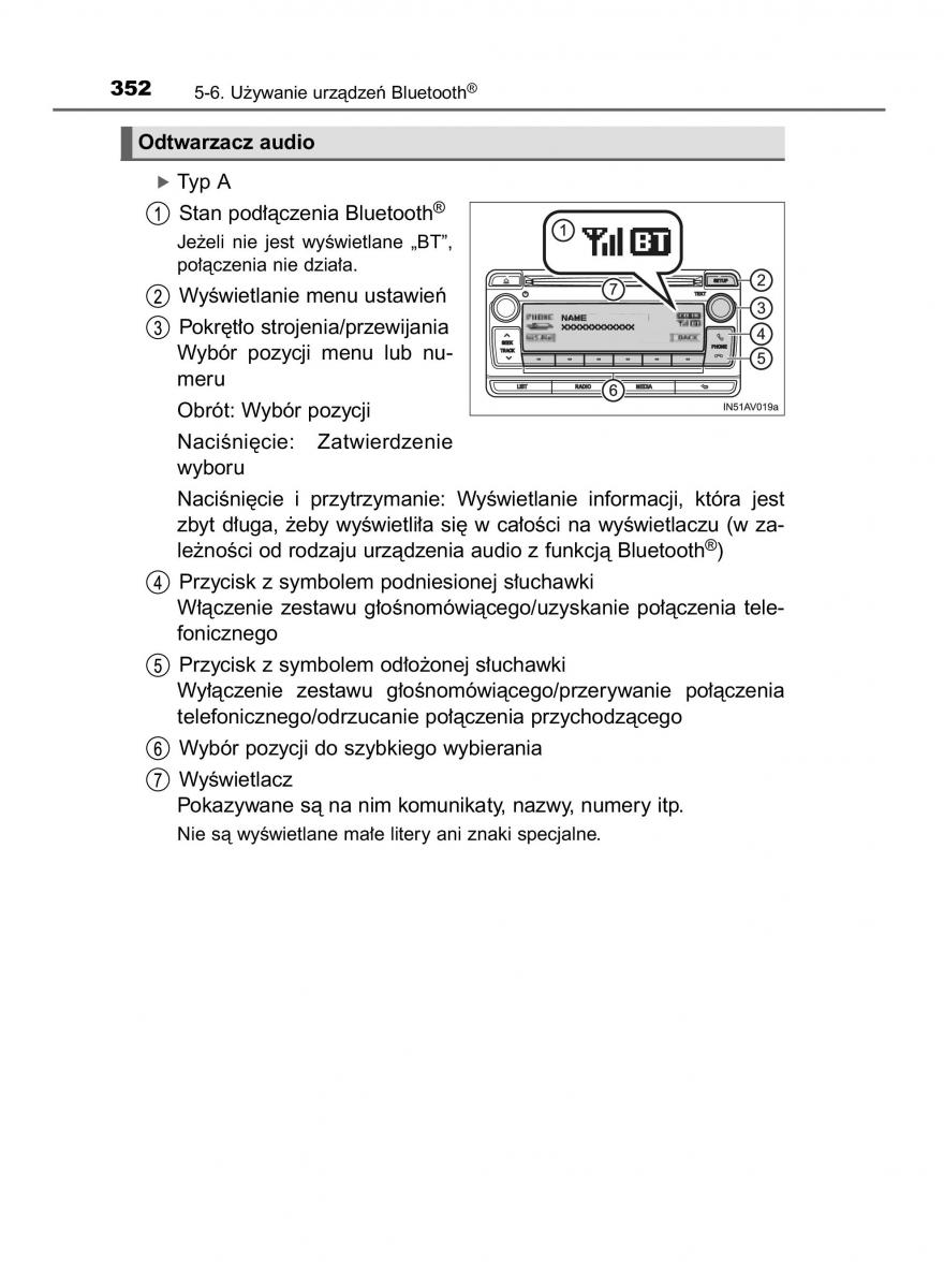 Toyota Avensis IV 4 instrukcja obslugi / page 352