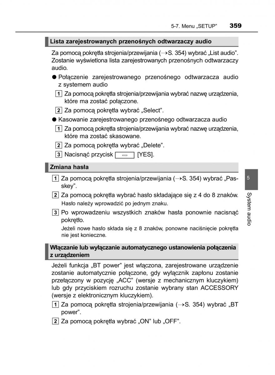 Toyota Avensis IV 4 instrukcja obslugi / page 359