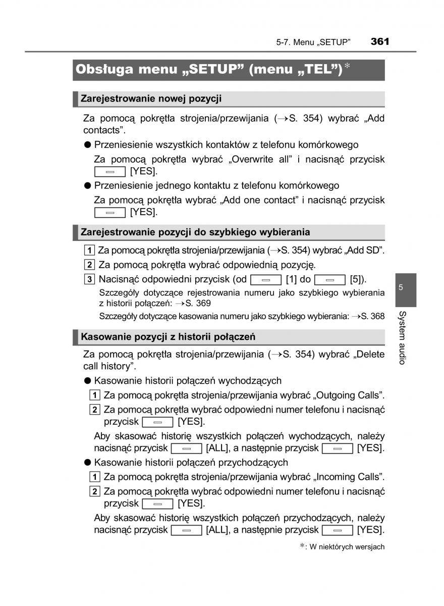 Toyota Avensis IV 4 instrukcja obslugi / page 361