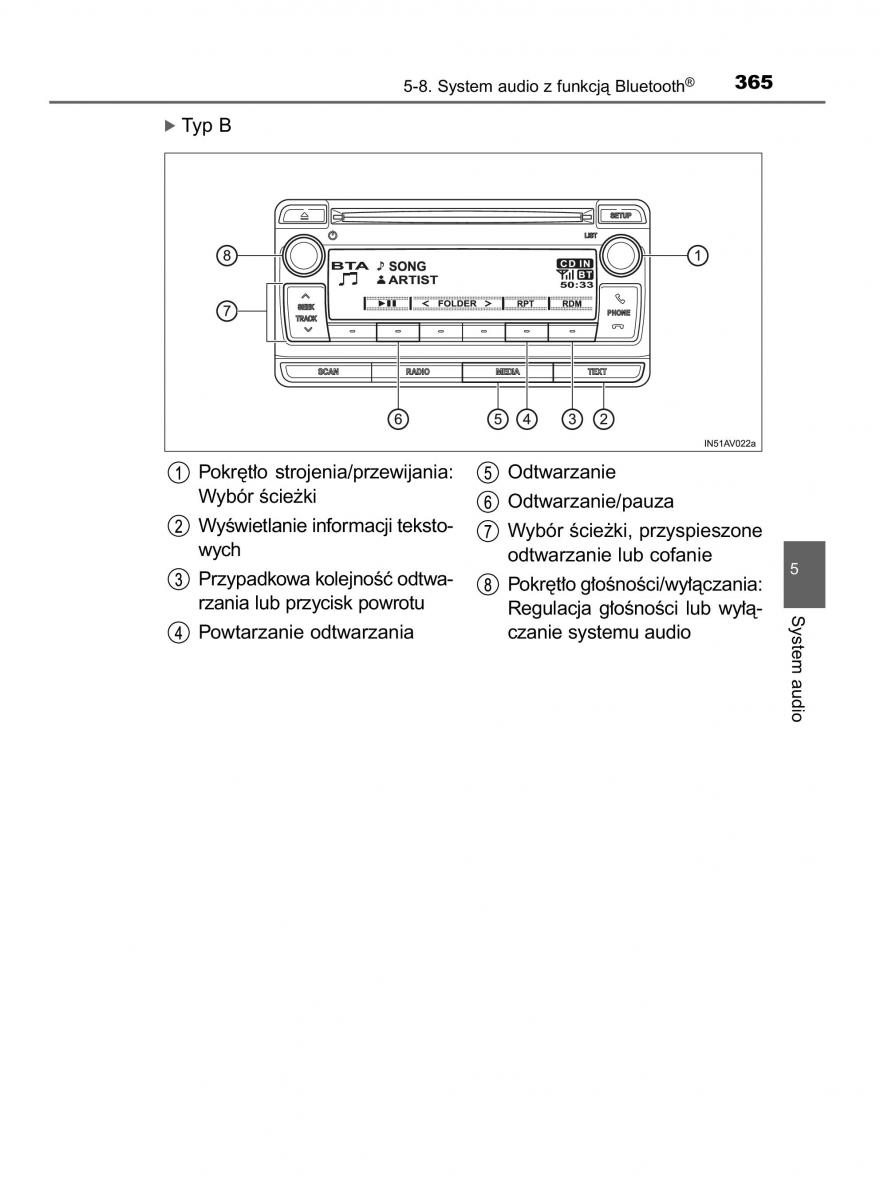 Toyota Avensis IV 4 instrukcja obslugi / page 365