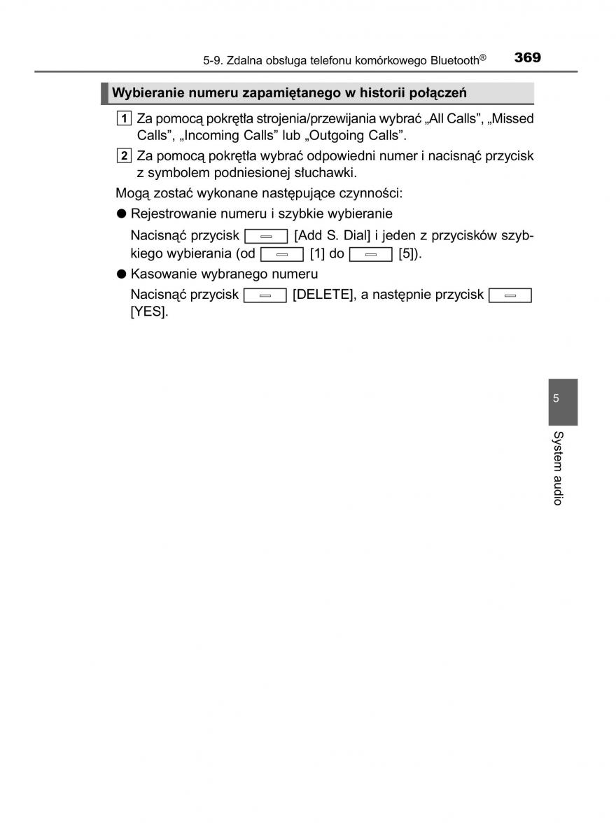 Toyota Avensis IV 4 instrukcja obslugi / page 369