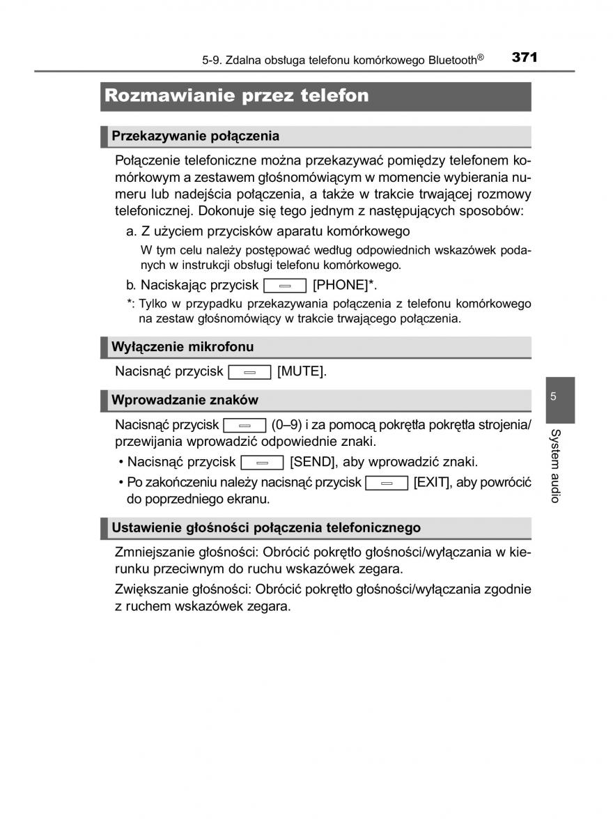 Toyota Avensis IV 4 instrukcja obslugi / page 371