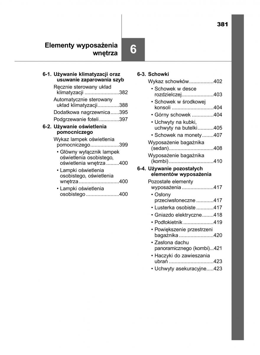 Toyota Avensis IV 4 instrukcja obslugi / page 381