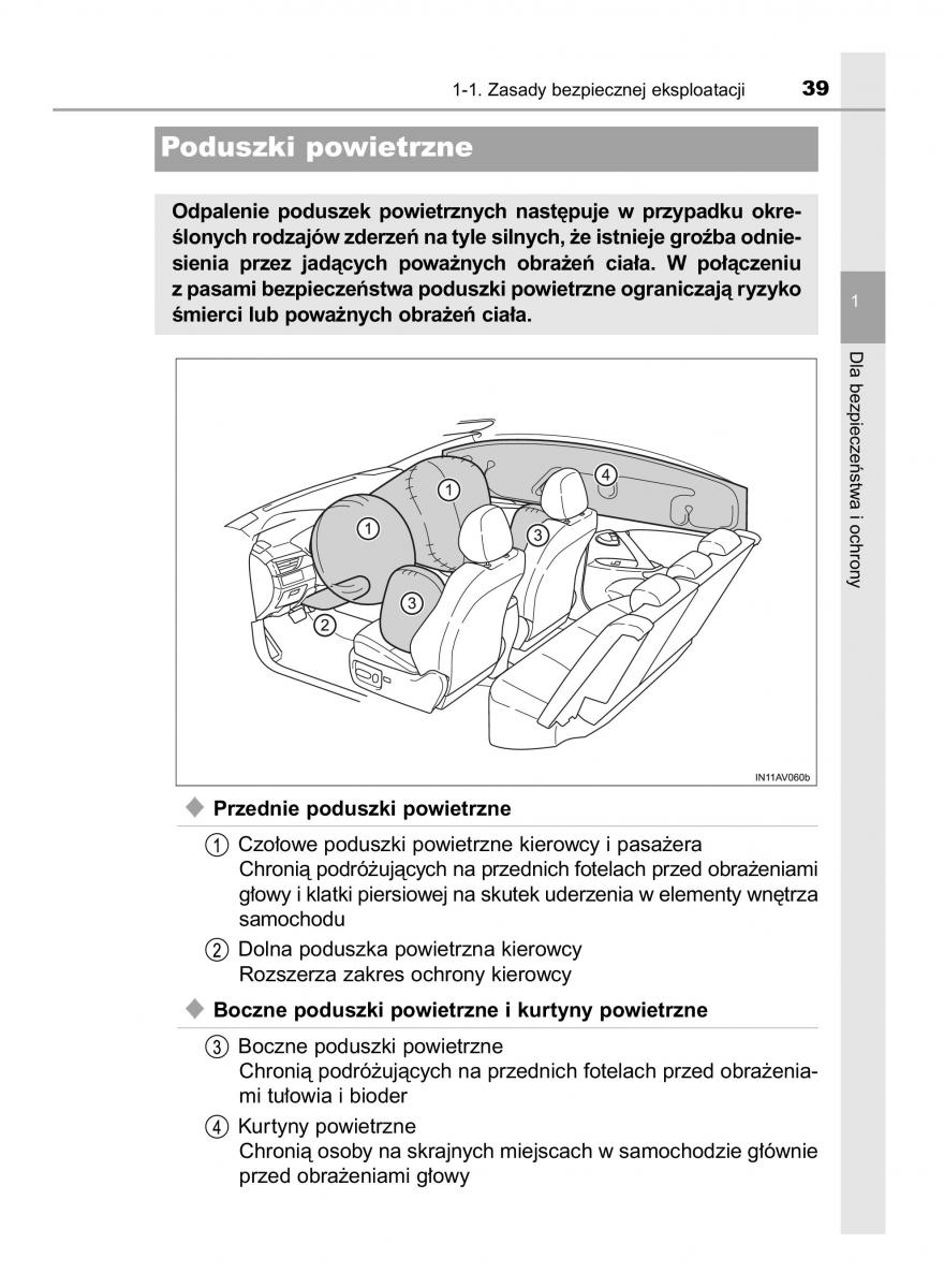 Toyota Avensis IV 4 instrukcja obslugi / page 39