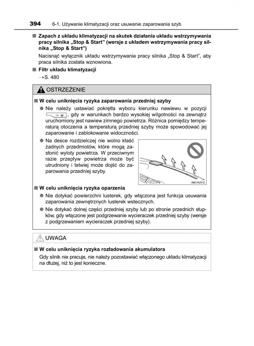 Toyota Avensis IV 4 instrukcja obslugi / page 394