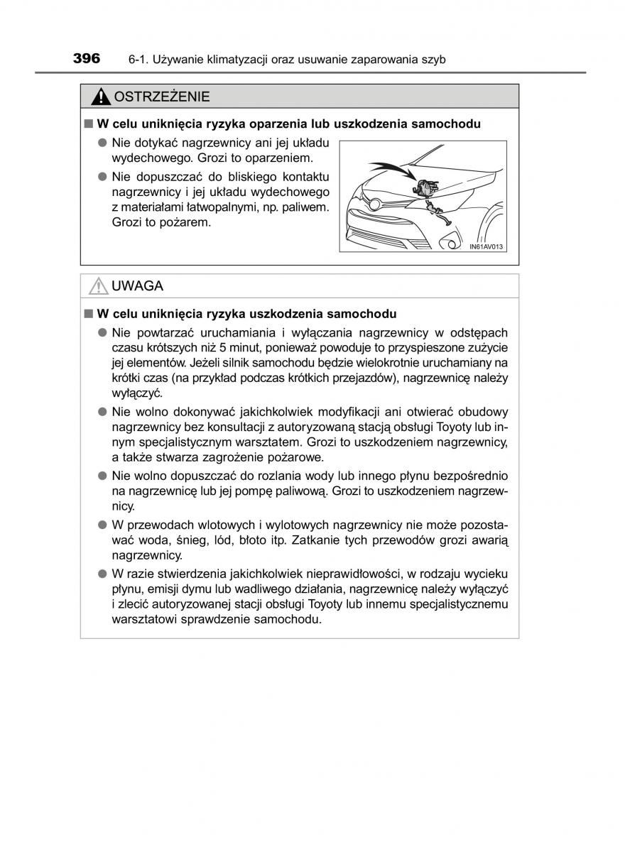 Toyota Avensis IV 4 instrukcja obslugi / page 396