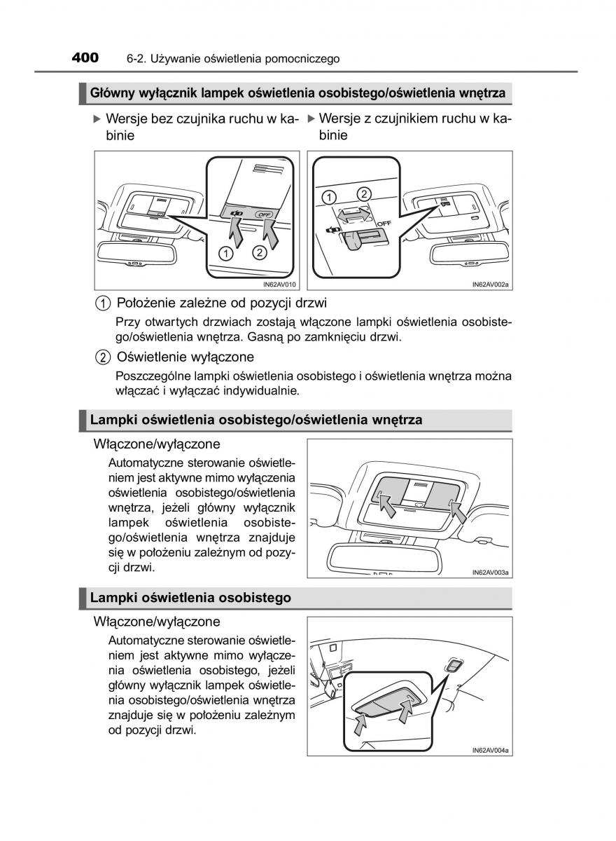 Toyota Avensis IV 4 instrukcja obslugi / page 400