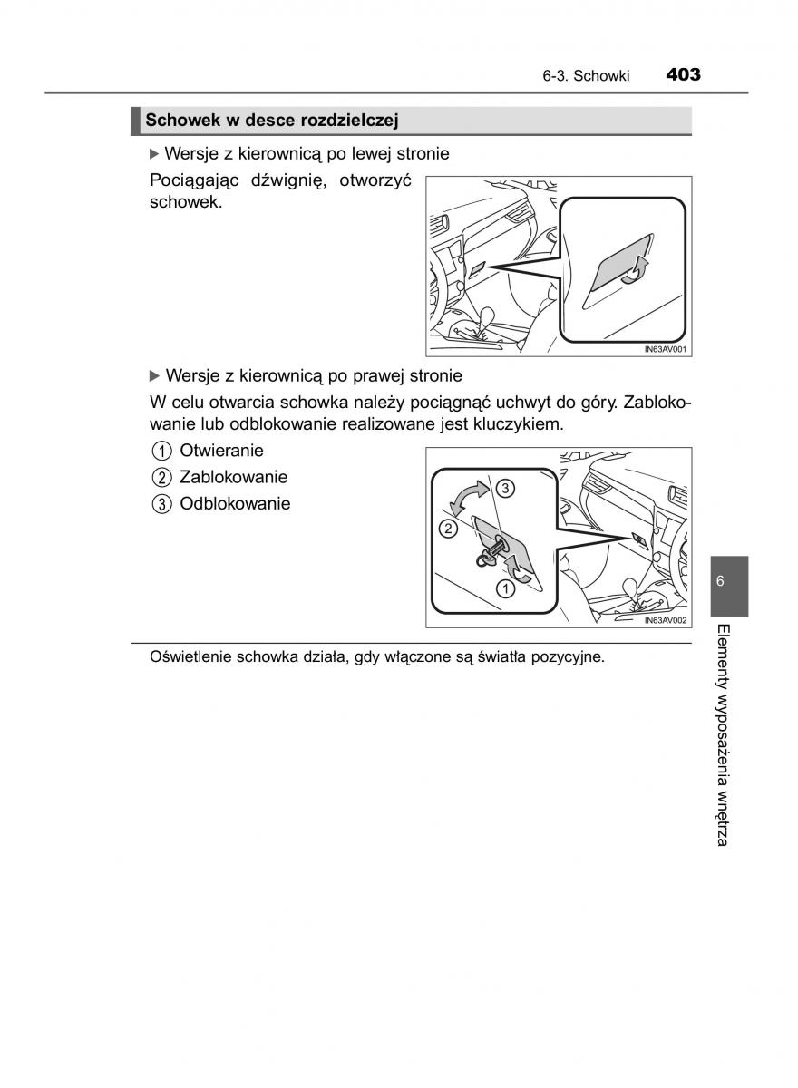 Toyota Avensis IV 4 instrukcja obslugi / page 403