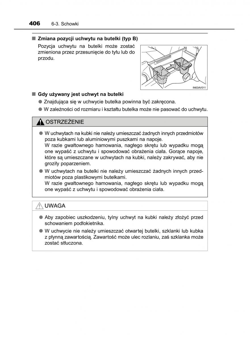 Toyota Avensis IV 4 instrukcja obslugi / page 406