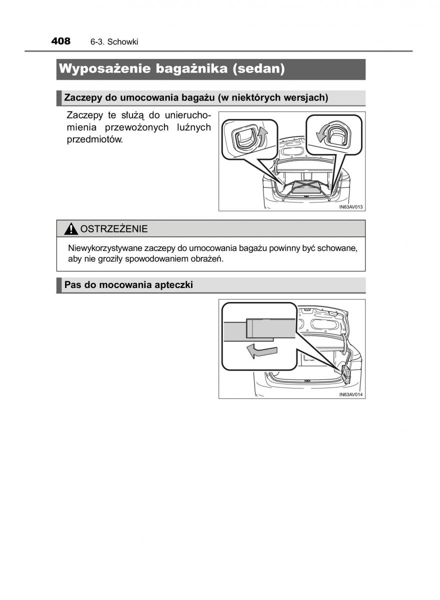 Toyota Avensis IV 4 instrukcja obslugi / page 408