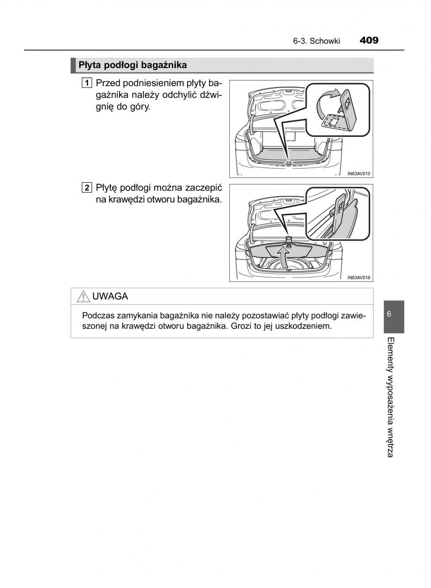 Toyota Avensis IV 4 instrukcja obslugi / page 409