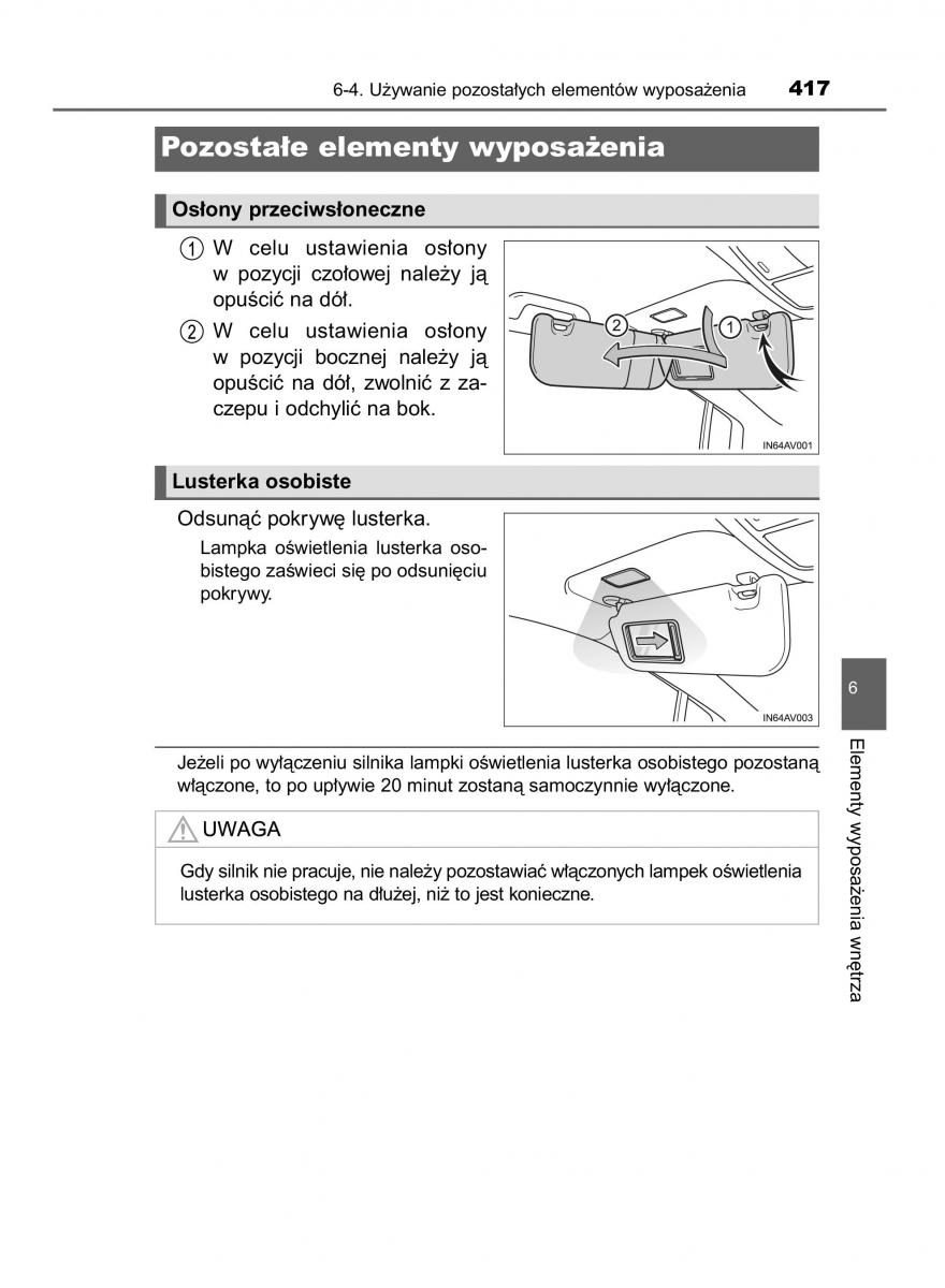 Toyota Avensis IV 4 instrukcja obslugi / page 417