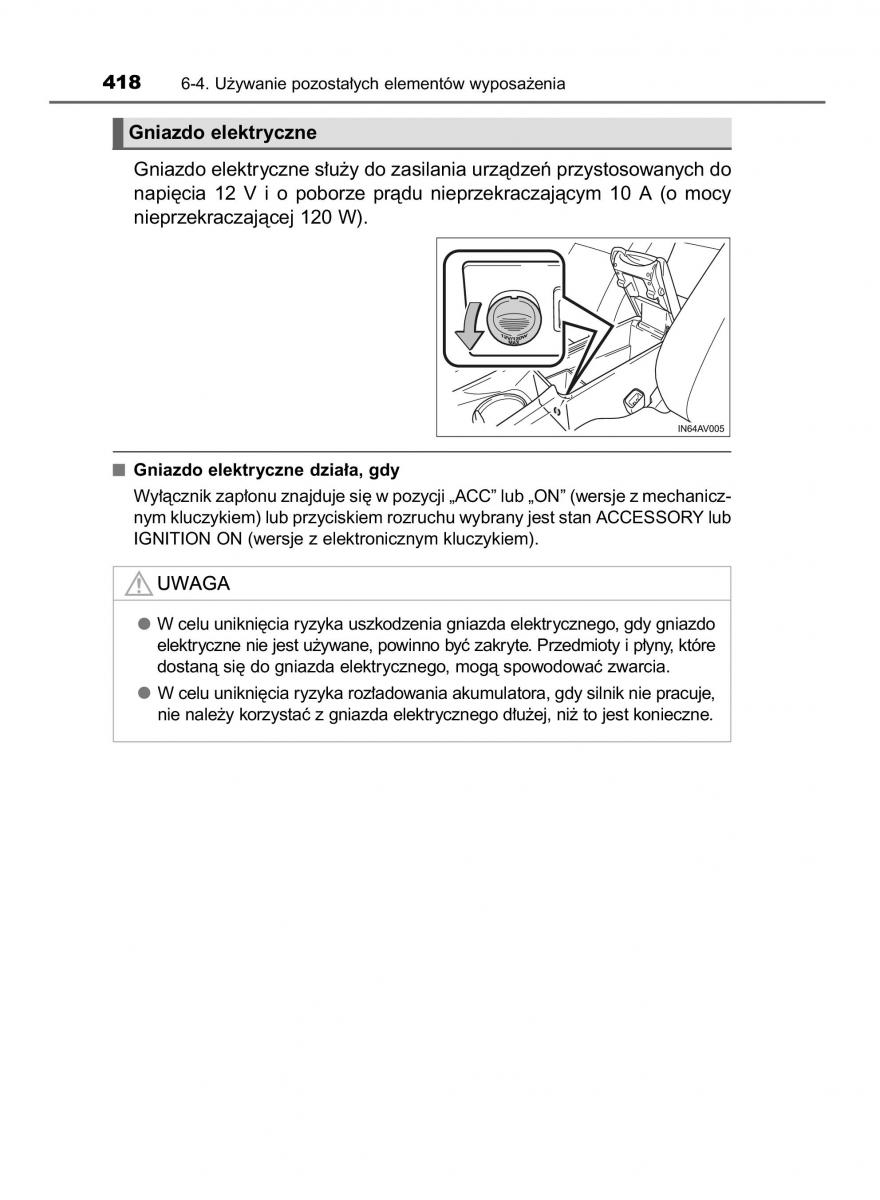 Toyota Avensis IV 4 instrukcja obslugi / page 418