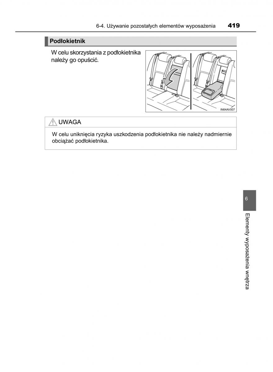 Toyota Avensis IV 4 instrukcja obslugi / page 419