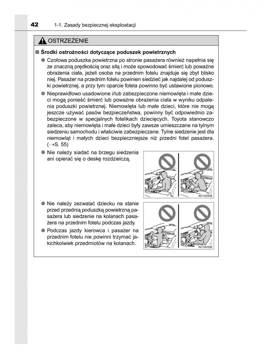 Toyota Avensis IV 4 instrukcja obslugi / page 42