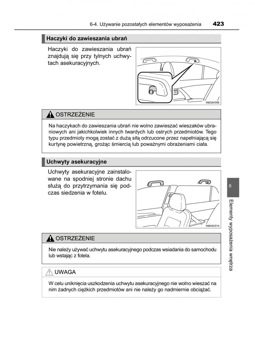 Toyota Avensis IV 4 instrukcja obslugi / page 423